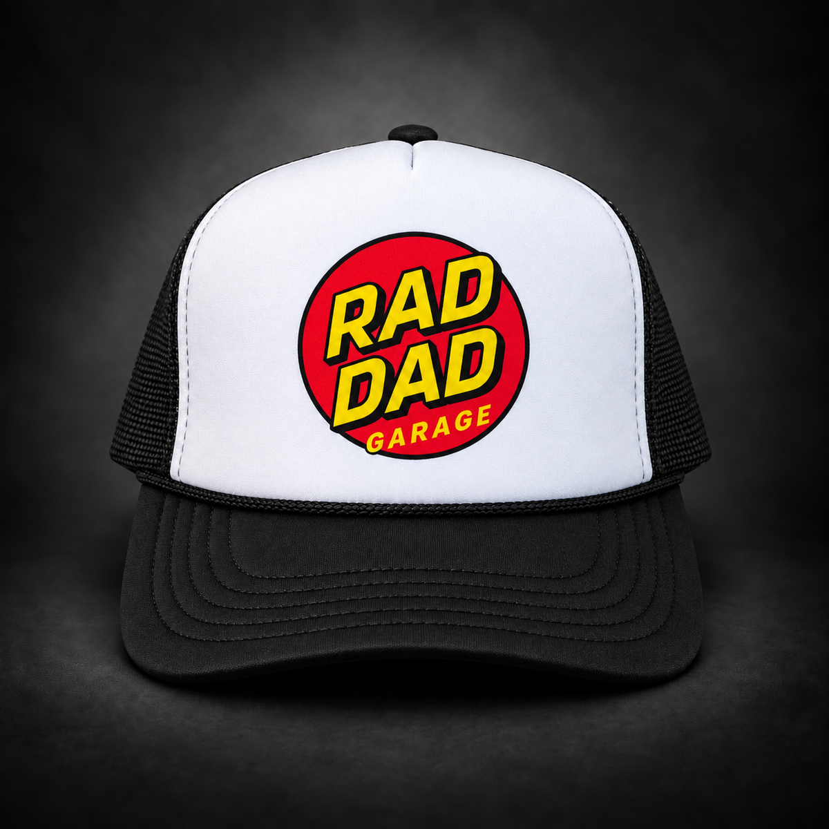 Adults RDG Checkered Panel High Crown Foam Truck Hat Description