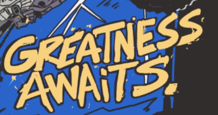 Kids' "Greatness Awaits" Black Oversized Tee