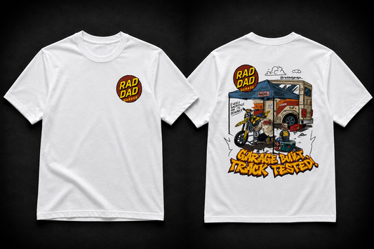 Kidz "Garage Built, Track Tested" White Oversized Tee