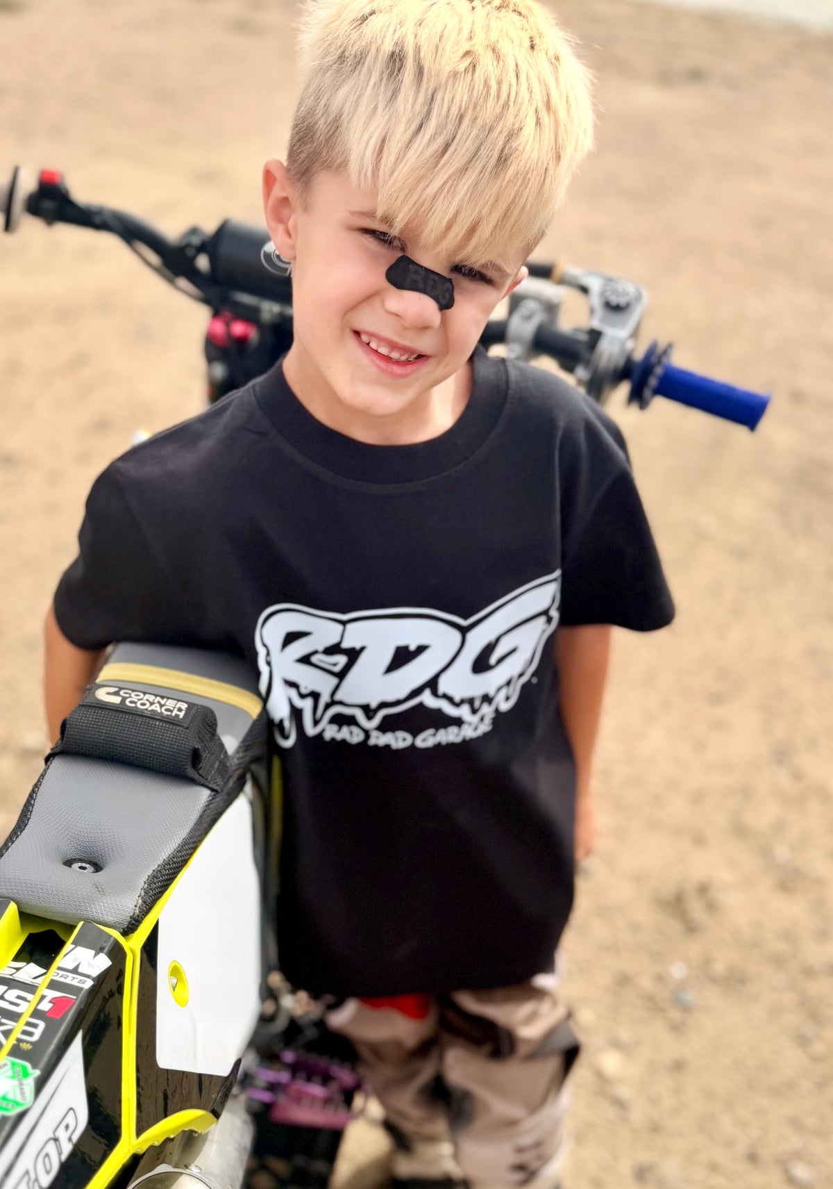 Kids' "Drip" Black Oversized Tee