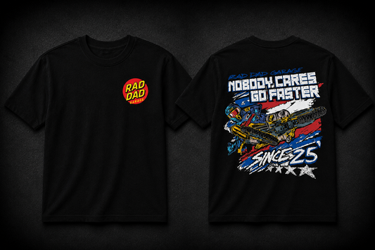 Kids' "Nobody Cares, Go Faster" Black Oversized Tee
