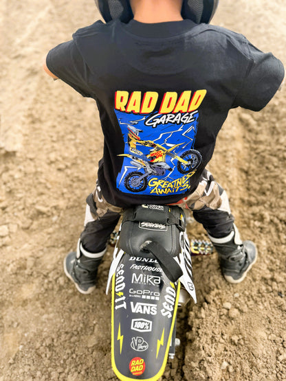 Kids' "Greatness Awaits" Black Oversized Tee