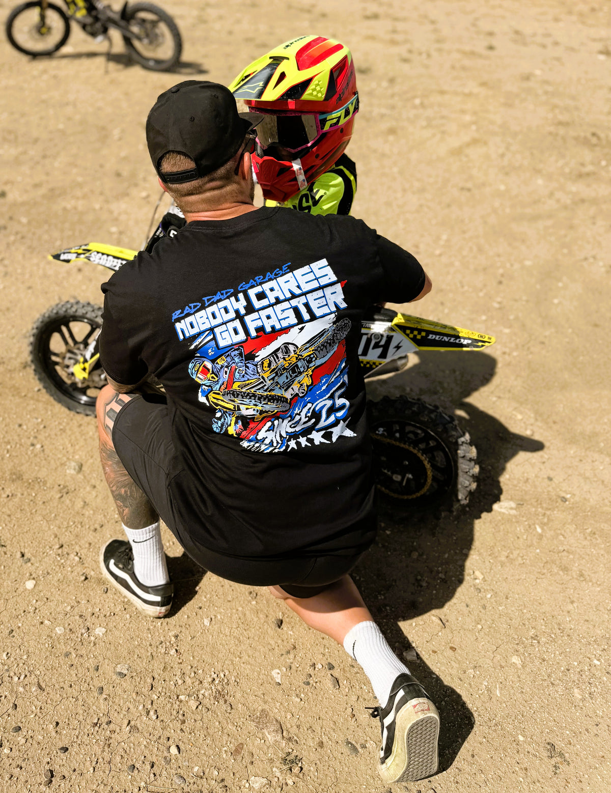 Men's "Nobody Cares, Go Faster" Black Oversized Box Tee