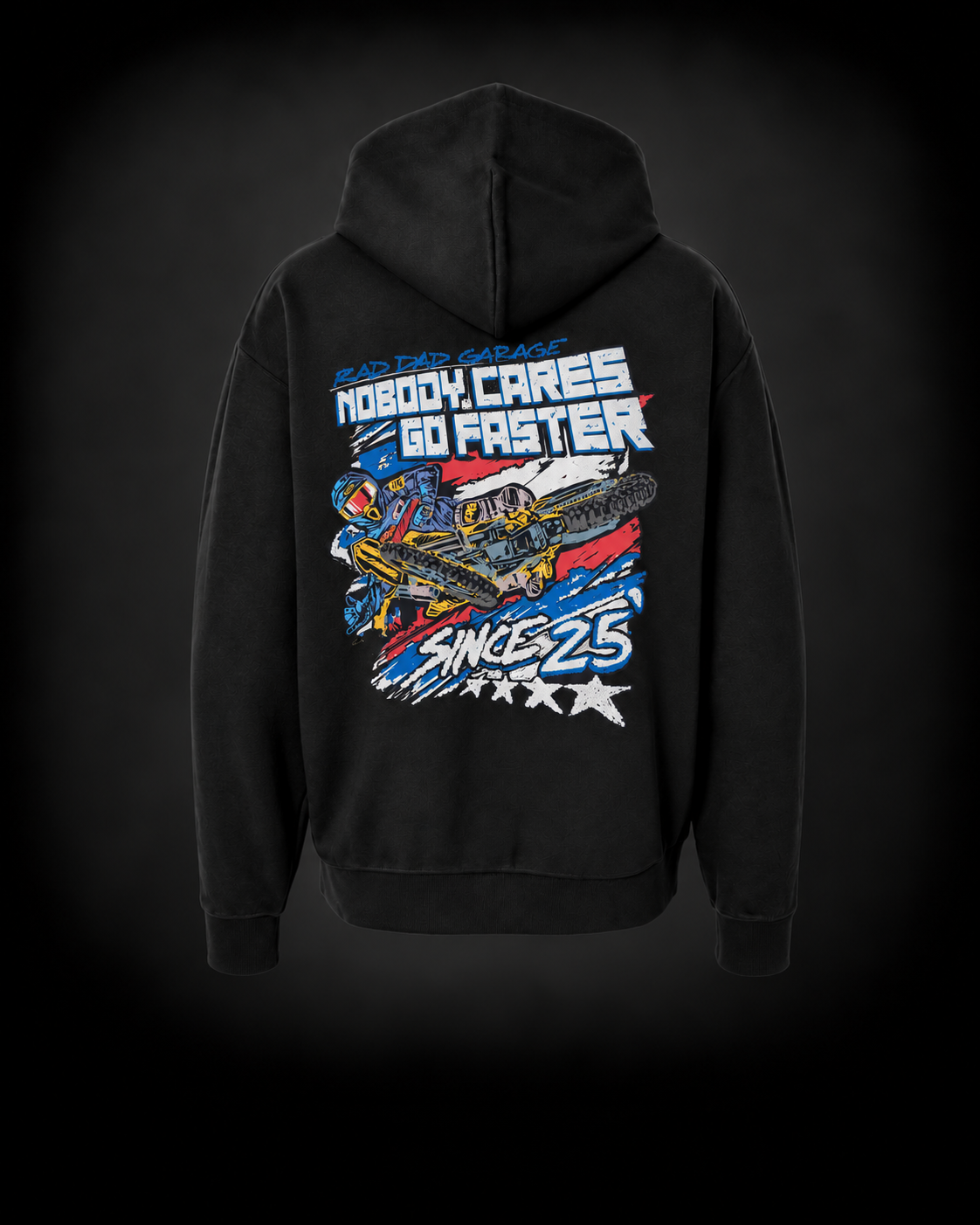 Adult "Nobody Cares, Go Faster" Black Hoodie